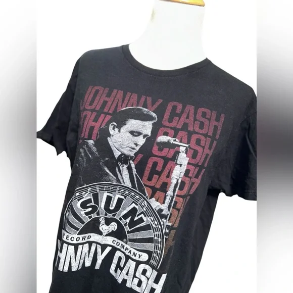 Sun records co Johnny Cash L men’s T shirt black - Picture 2 of 6